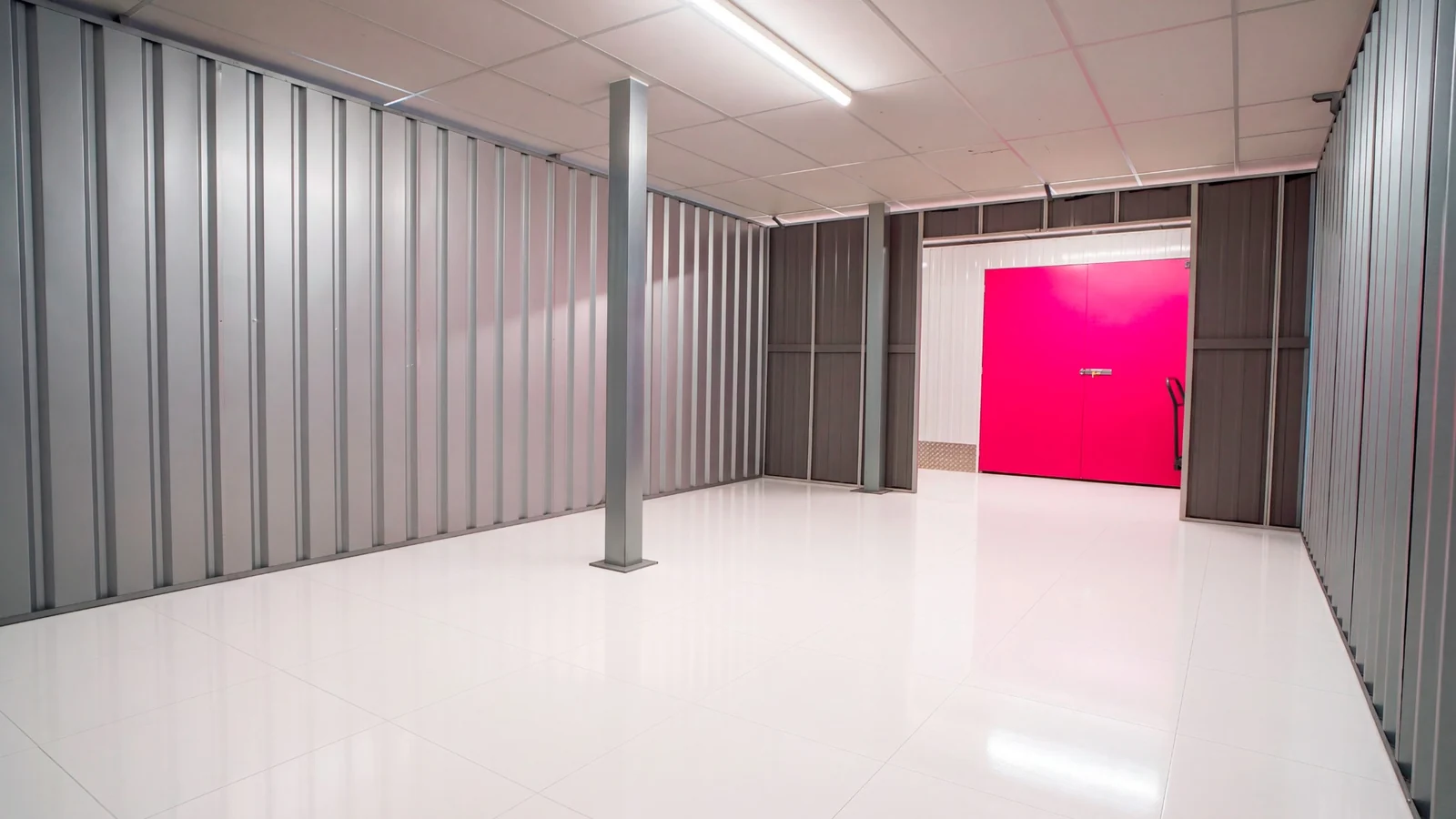 Spacious, clean indoor self-storage unit at The Store Hub in Darlington.